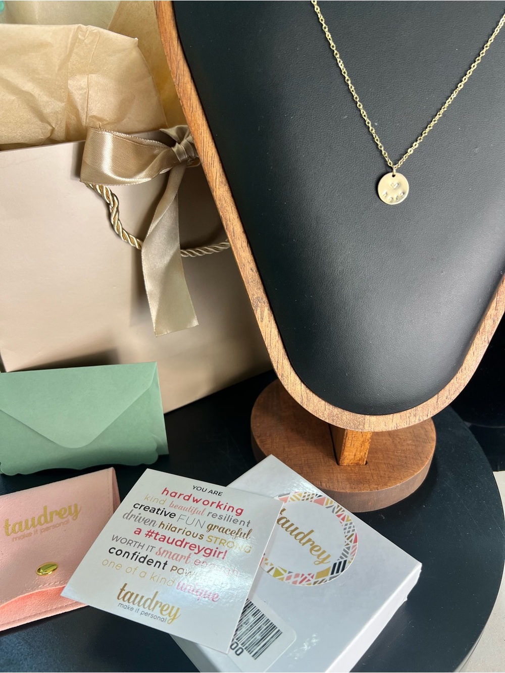 Laudrey Gold Disc Pendant Necklace - Gold Plated “Hero”